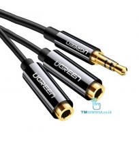 3.5mm Male to 2 Female Audio Spliter Cable 0.2m BK AV134 - 20816